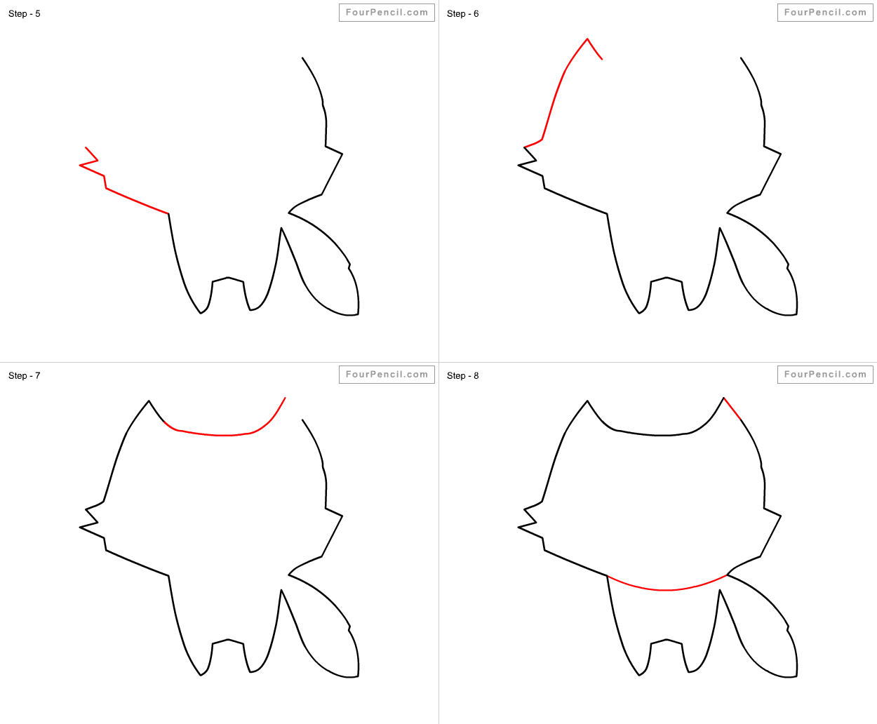 Fpencil: How to draw Fox for kids step by step