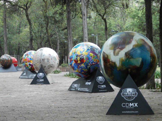 Balón CDMX, el arte y el fútbol se exhibe en Av. Paseo de Reforma