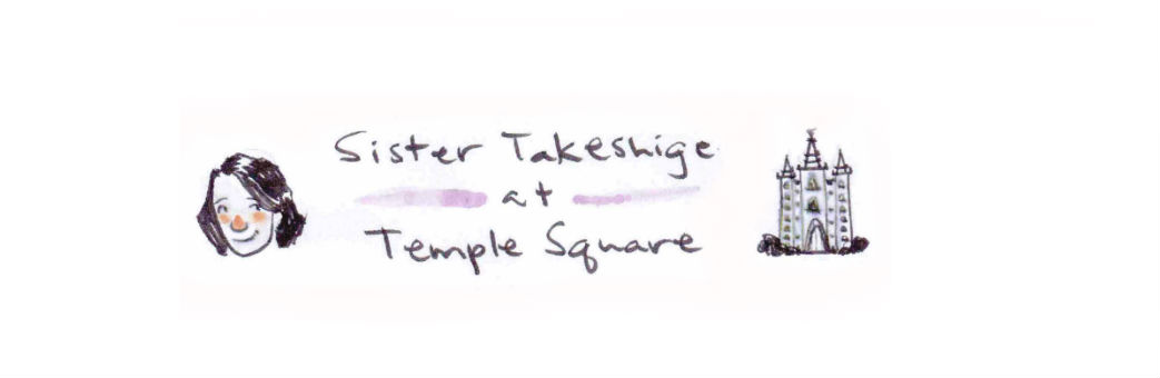 Sister Takeshige at Temple Square