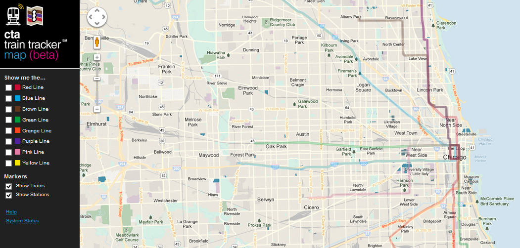 CTA Train Tracker Interactive Map