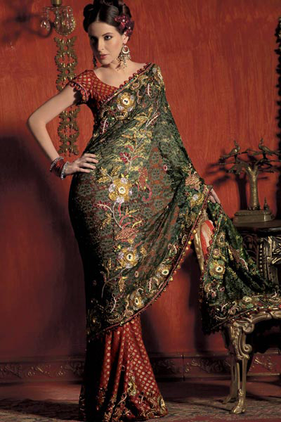 The huge bridal Saree collection made available in the market gives the 