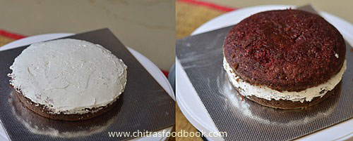 Eggless red velvet cake recipe