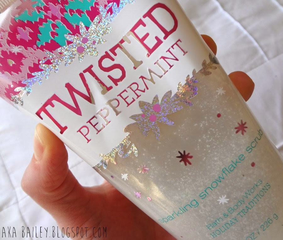 Twisted Peppermint Sparkling Snowflake Scrub from Bath and Body Works