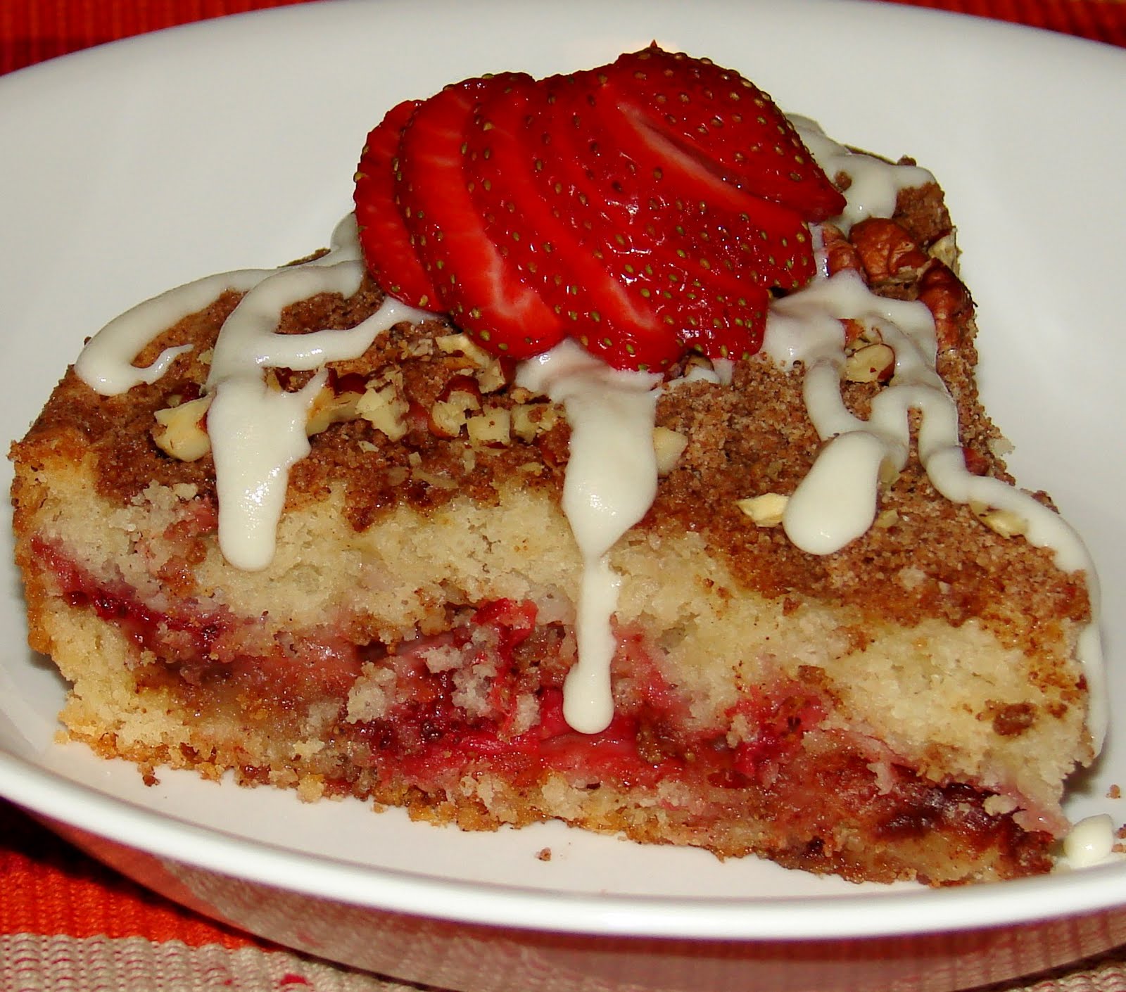 Strawberry Streusel Cake