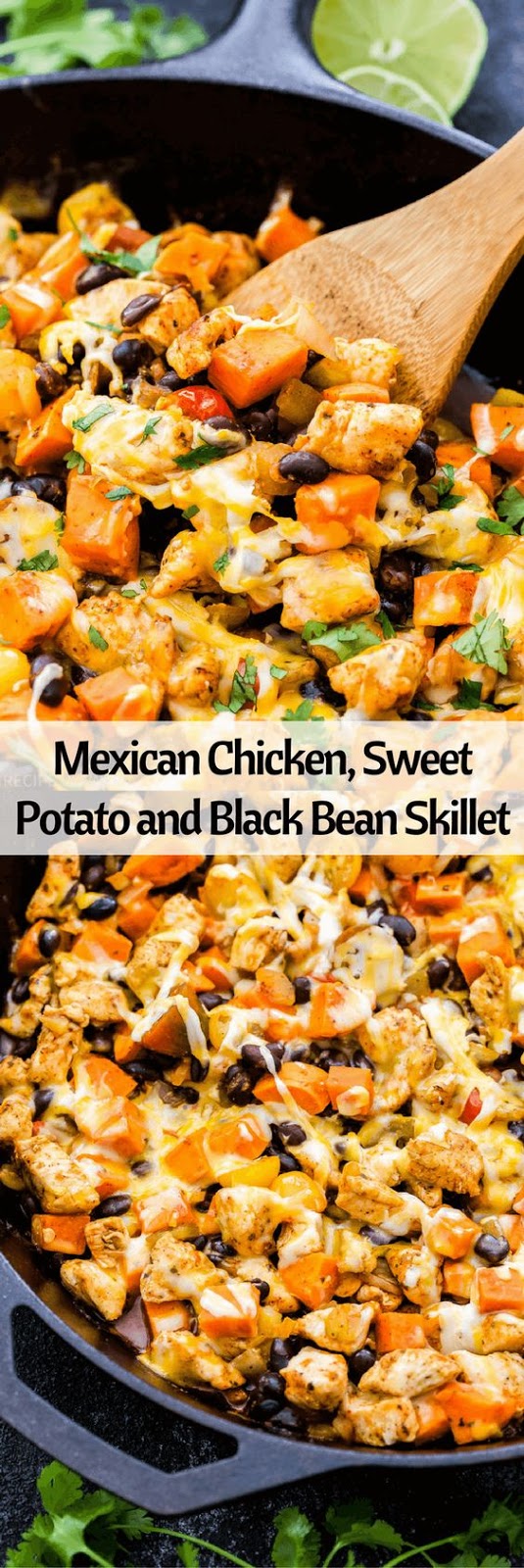 MEXICAN CHICKEN, SWEET POTATO AND BLACK BEAN SKILLET mynewkitchen