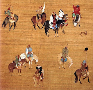 Kublai Kan en una expedición de caza - Liu Guandao, c. 1280