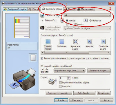 How to change the paper size in Canon inkjet printers | en.Relenado