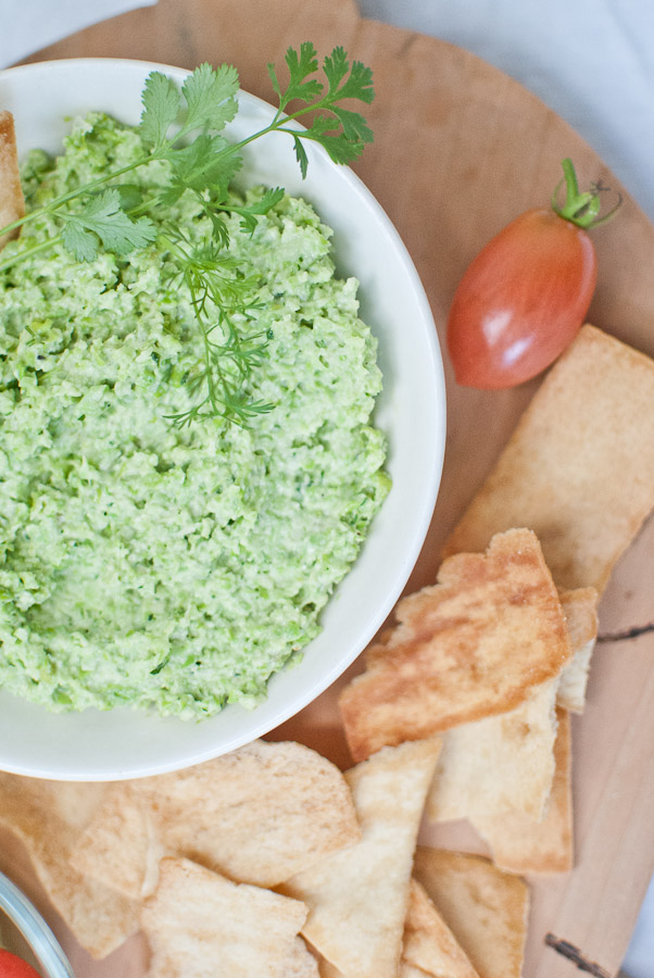 My Trash and Treasure cilantro edamame hummus