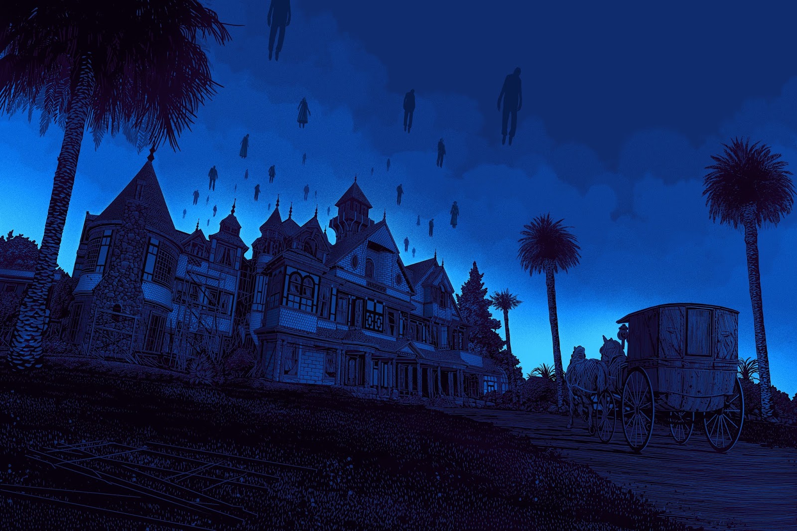 The Blot Says... The Winchester Mystery House Art Print by Daniel Danger