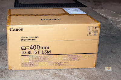Canon EF 400mm f/2.8L IS II USM Lens in the box