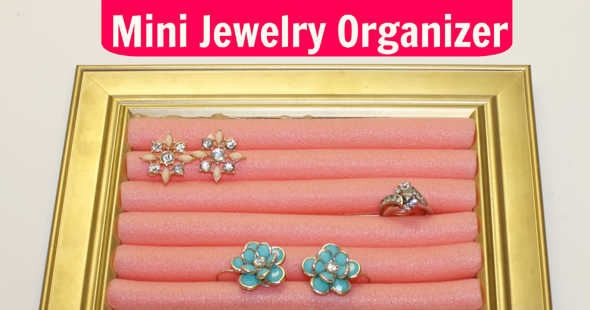 Ria's World of Ideas DIY Dollar Tree Mini Jewelry Organizer