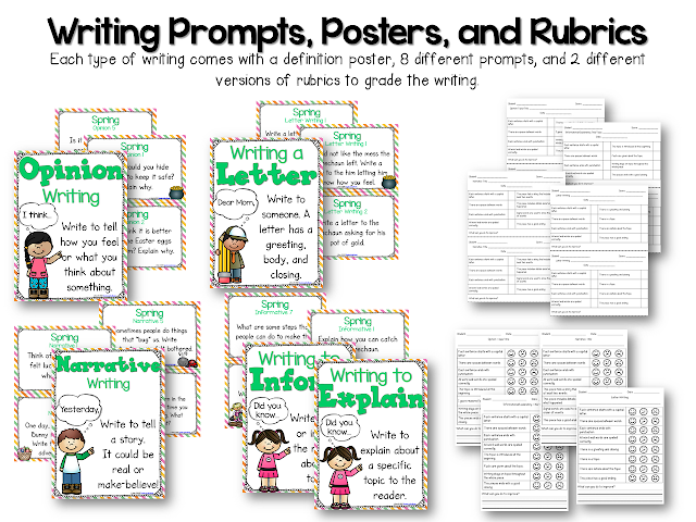 Writing with Rubrics and More - Spring Edition - Teacher by the Beach