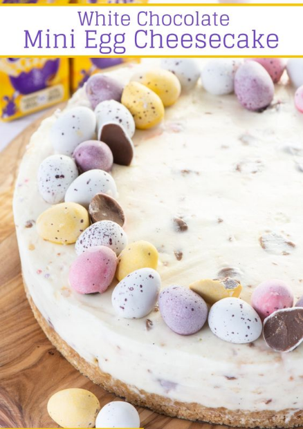 White Chocolate Mini Egg Cheesecake (No Bake) White Chocolate Mini Egg Cheesecake (No Bake)