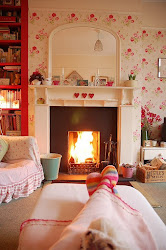 fireplace cozy posy dreams lovely bliss room cosy winner fire heaven living christmas cottage bedroom pink wall comfy floor sitting