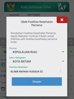 Ubah faskes tingkat 1 bpjs via online