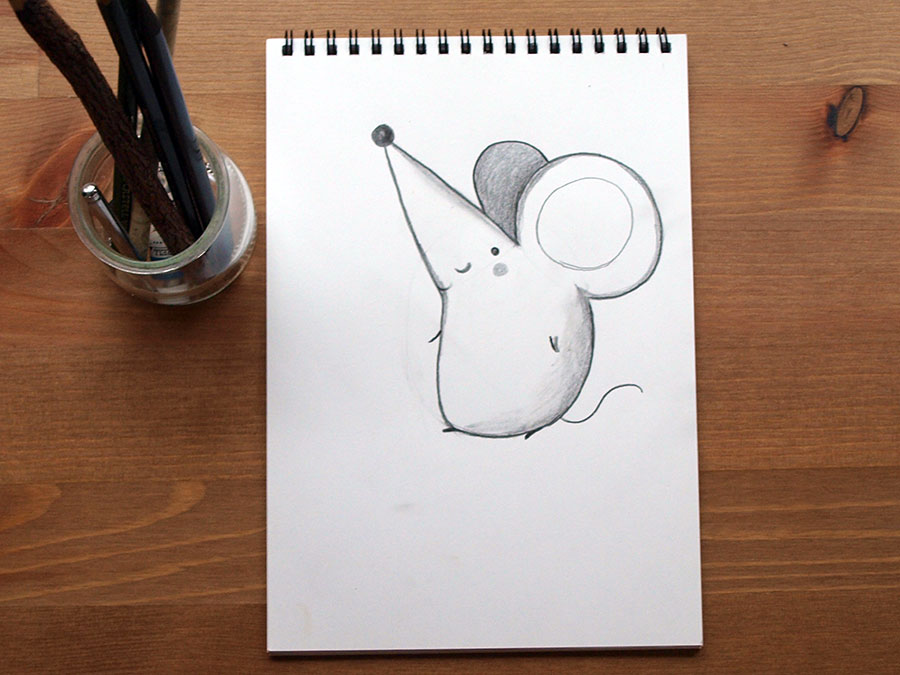 Cómo dibujar un simpático Ratón con formas geométricas paso a paso |  Patypeando: Un blog Muy DIY
