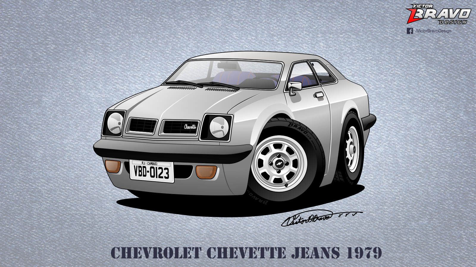 Chevrolet Chevette Jeans 1979 Cartoon
