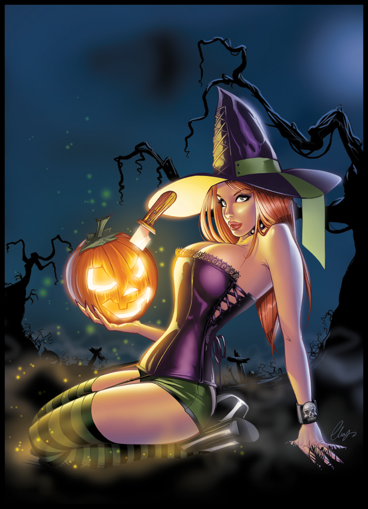 Happy Halloween 2012 Pin Up And Cartoon Girls Art Vintage And Modern Artworks