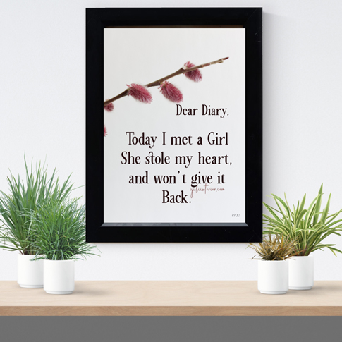 Dear Diary Frame Dear Diary Notes on Frames as Gifts for Lovers, Valentine's Day