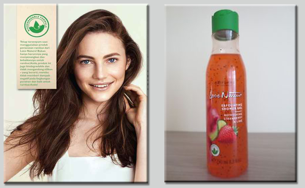 ORIFLAME Love Nature Exfoliating Shower Gel Refreshing Strawberry