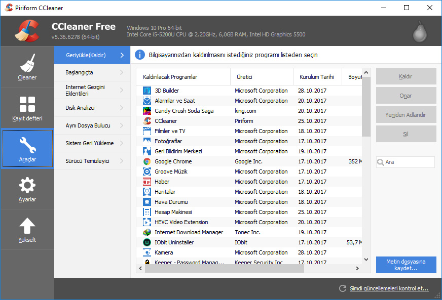 CCleaner verimli nasıl kullanılır? 4 CCleaner 4