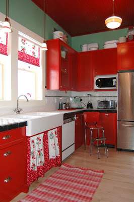 Mirando los detalles: Cocinas vintage en rojo