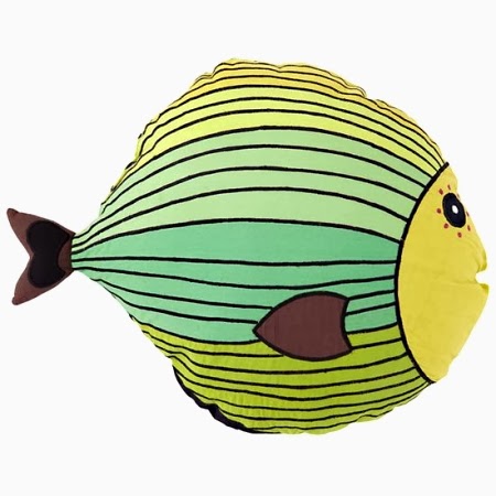 tropical fish pillow