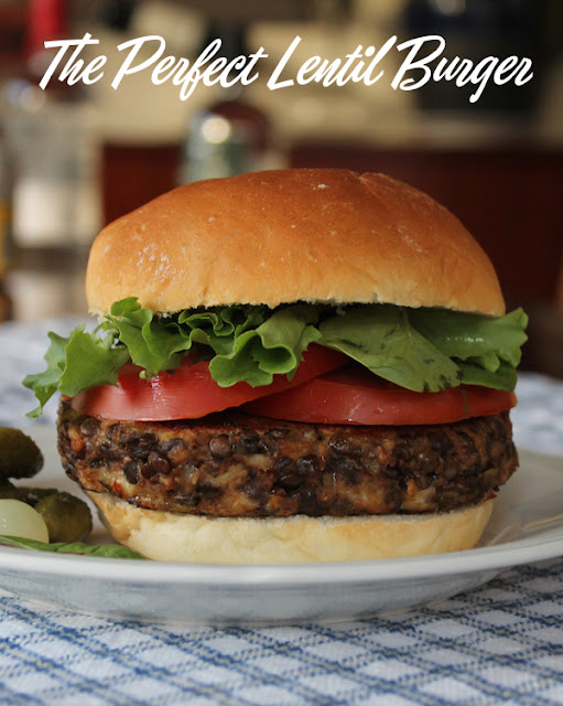 Food Lust People Love: The perfect lentil burgers have two secret ingredients, mozzarella cheese for fat and moisture and smoked paprika to mimic a little charbroiled flavor. Truly, you will not miss the meat.