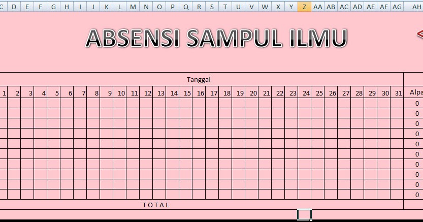 Tutorial Pembuatan Absensi Menggunakan Ms Excel 2007