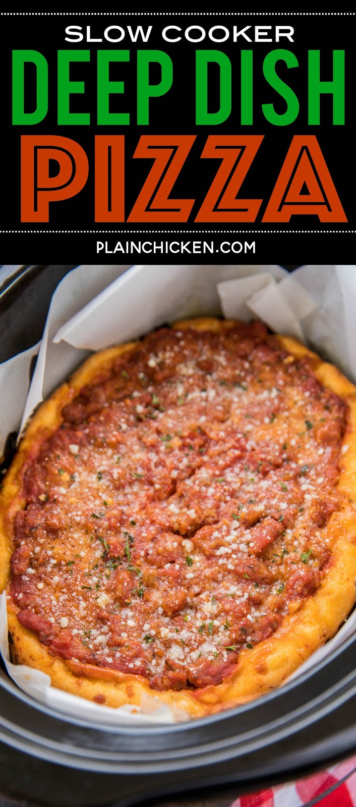 Slow Cooker Deep Dish Pizza Plain Chicken®