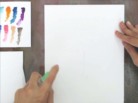 Pintando com Aquarela: Guarda-Chuva Pintando com Aquarela: Guarda-Chuva