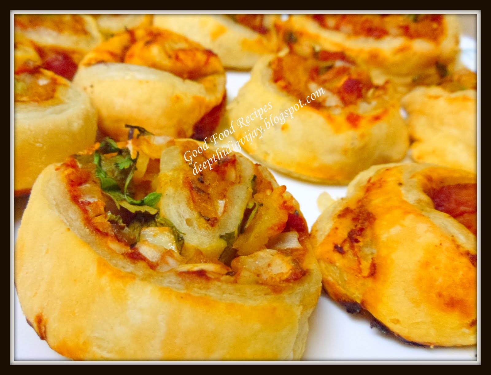 Vegetable Pastry Pin Wheels in INDIAN Style