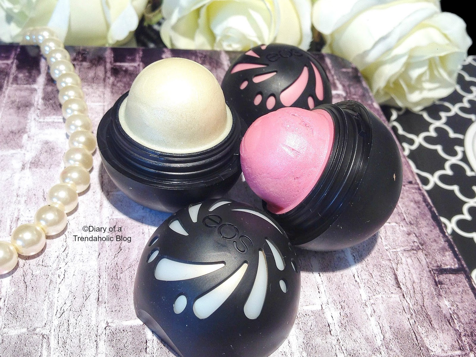 Diary of a Trendaholic EOS Shimmer Lip Balm Review