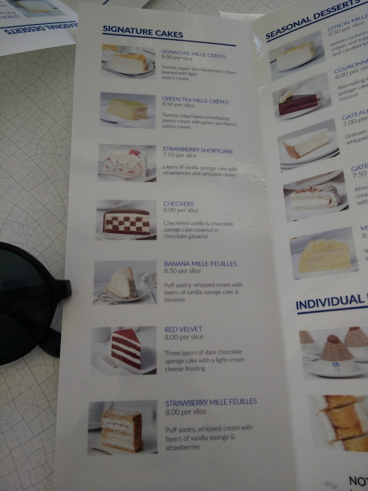 Lady M Cake Boutique (Los Angeles, CA) Bay Area Menu Files