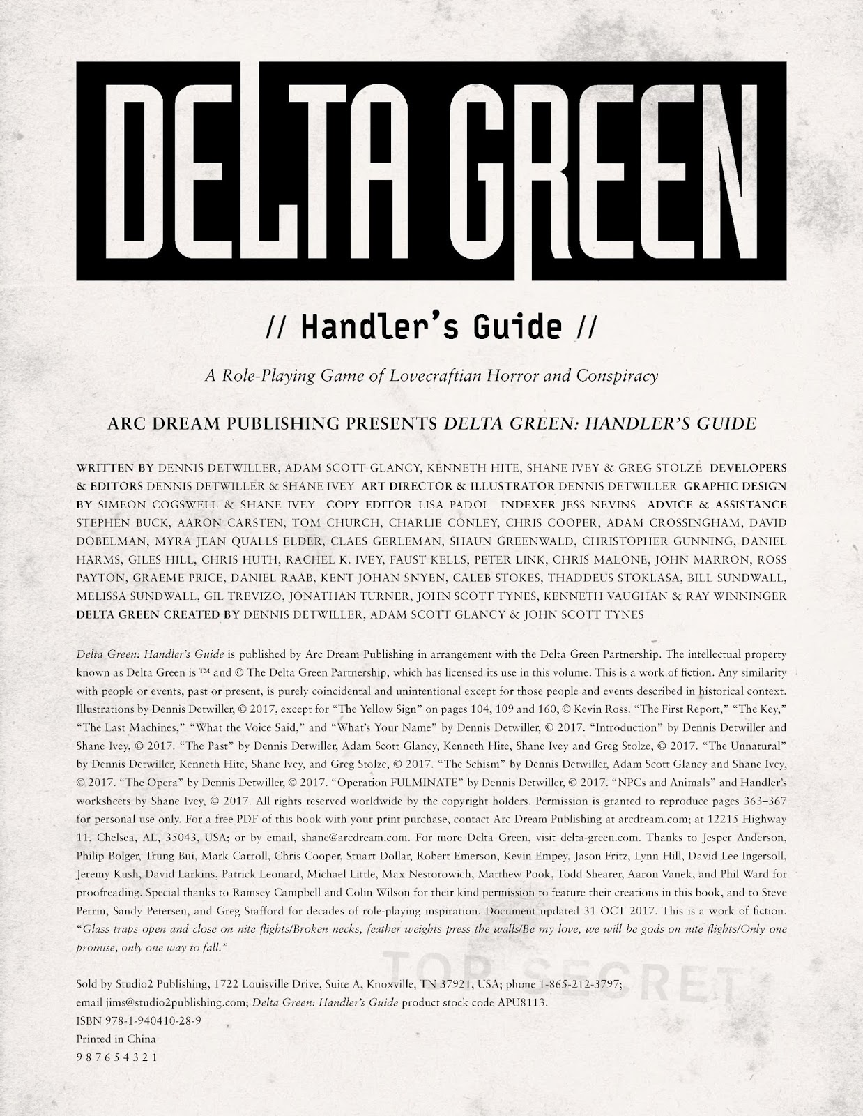 Susurros desde la Oscuridad Delta Green Handler