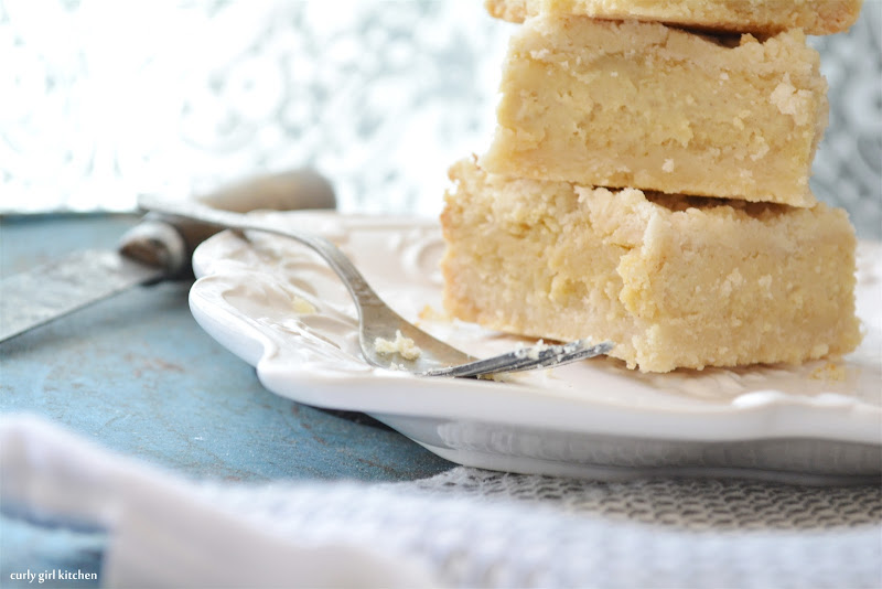 Curly Girl Kitchen Almond Cream Cheese Shortbread Bars