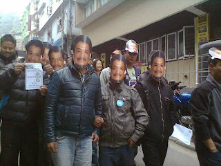Photo of the day for  5th April 2014 - Mask rally at Darjeeling in support for Dr M.P Lama