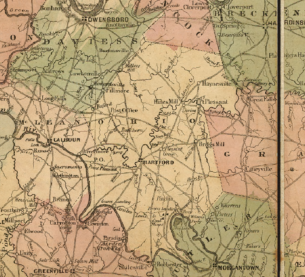 Maps of Ohio County, KY