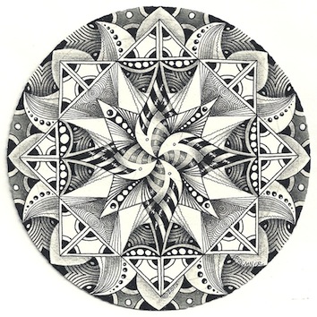 Enthusiastic Artist: Cut-paper stencil mandalas