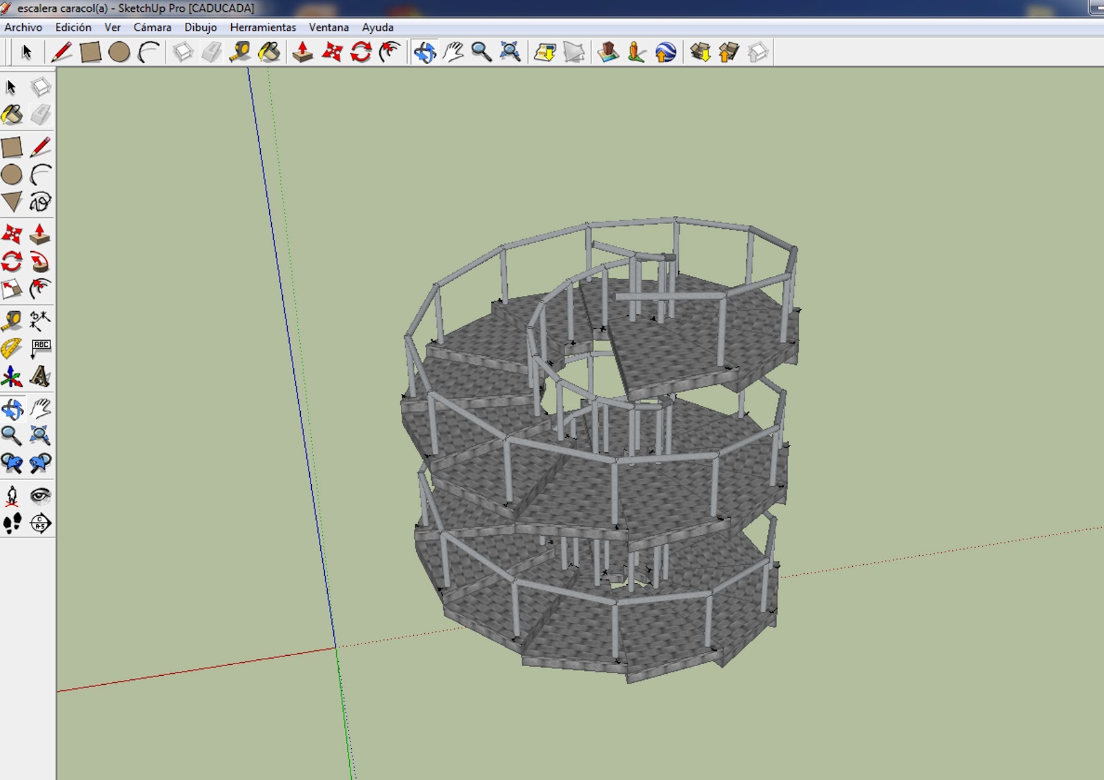 ANDREA INFORMATICA: escalera de 12 lados hecha con el SketchUp