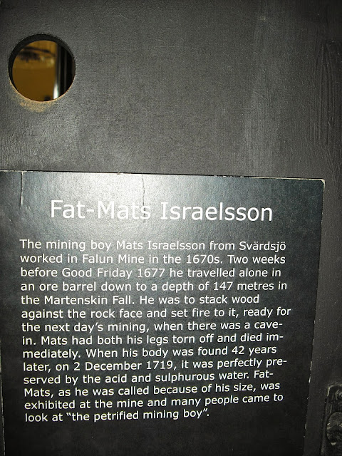 Story behind the petrified mining boy at the Falun Mines, Falun Sweden