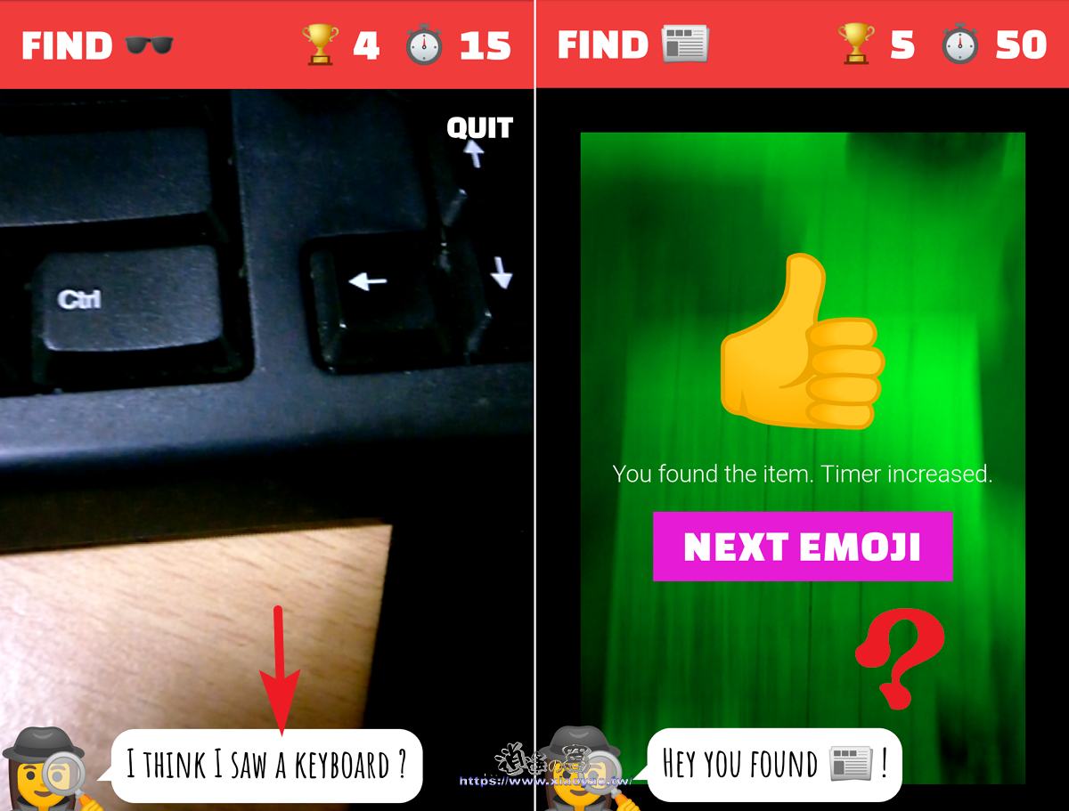 Emoji Scavenger Hunt 用手機鏡頭尋找符合 Emoji 的物件