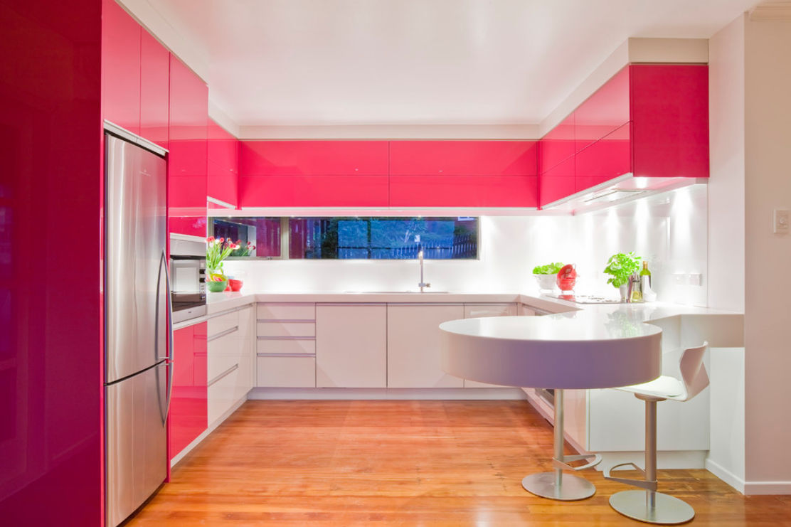 Desain Dapur Modern Minimalis Nuansa Merah 03