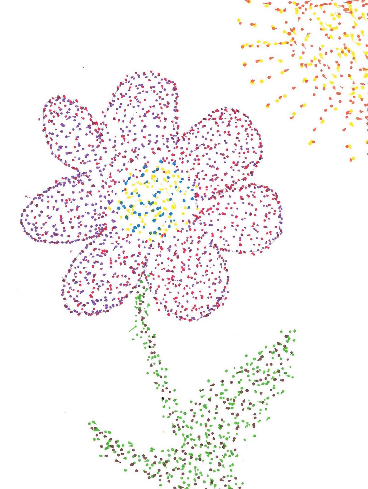 Research paper on pointillism image