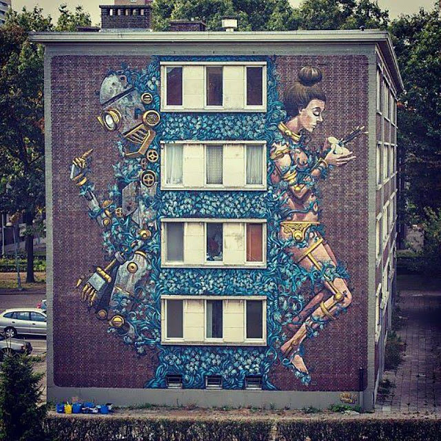 Street Art By Pixel Pancho For Day On Urban Art Festival In Antwerp, Belgium. 1