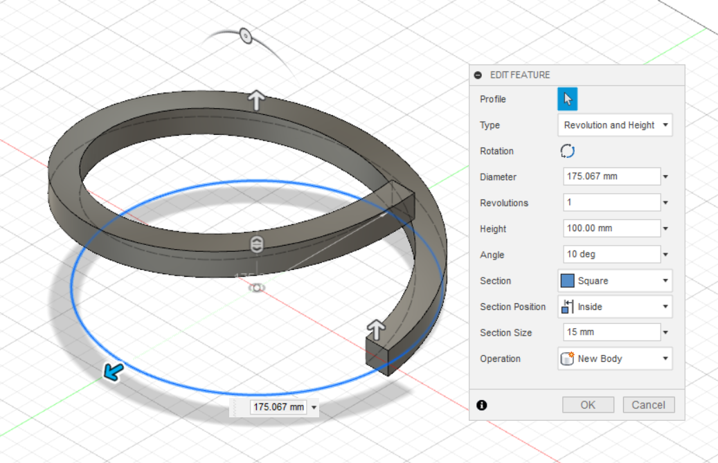 DiscoverThat Journal Spiral surface using Fusion 360