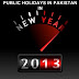 Public Holidays in Pakistan for Year 2013