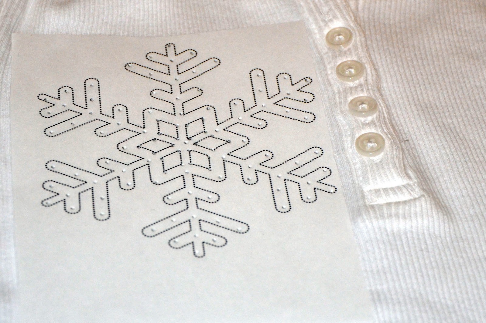 A Couple of Craft Addicts: Puffy Paint Snowflake Shirt