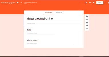 Cara membuat presensi online di google form dengan link tanggapan