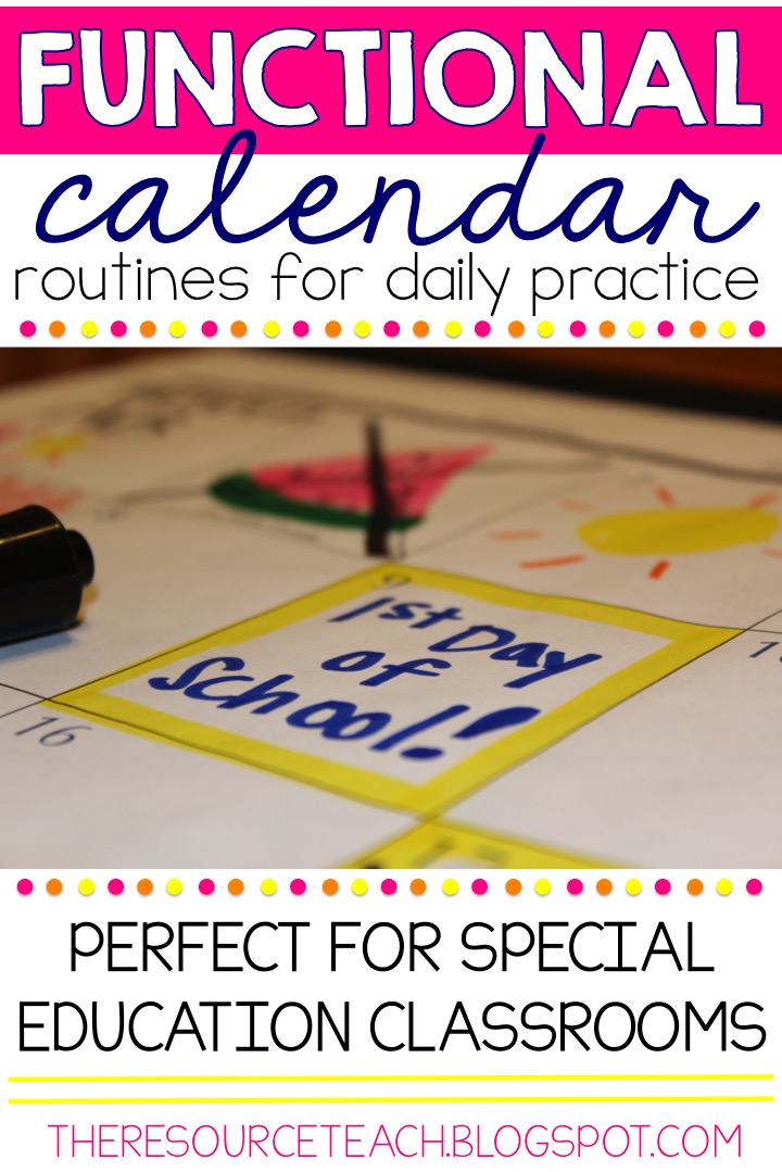 The Resource Teacher Functional Calendar Routine